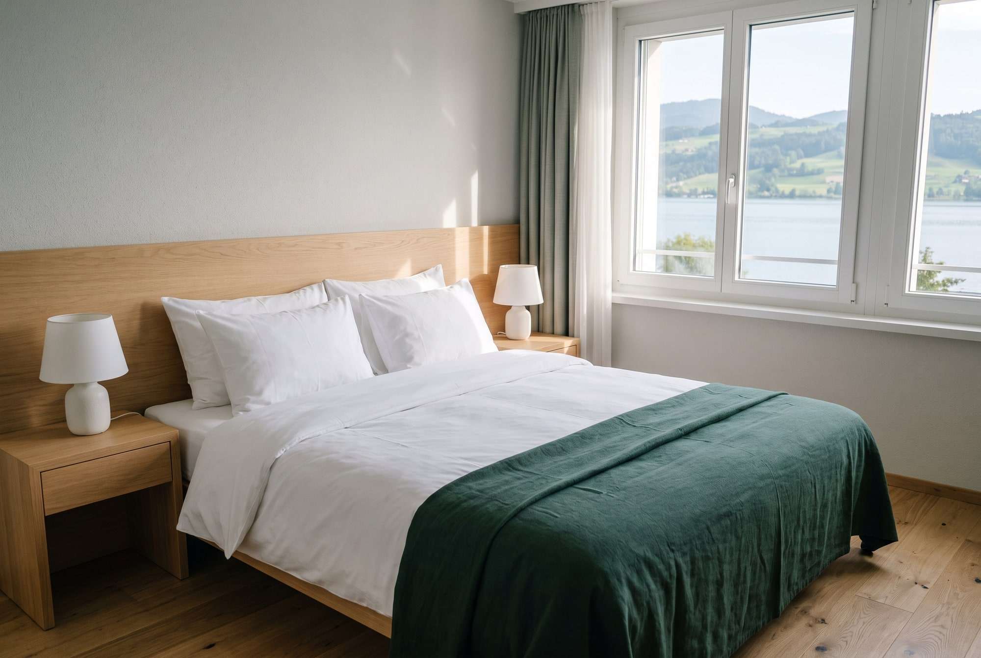 Chambre d’hôtel calme et moderne